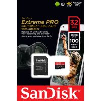 Extreme Pro MicroSDHC 32 GB med Adapter