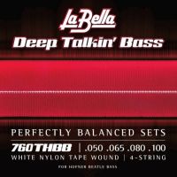 La Bella 760THBB Beatle Bass White Nylon Tape Wound