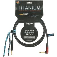 Titanium Guitar Cable Silent Plug Angle 3m